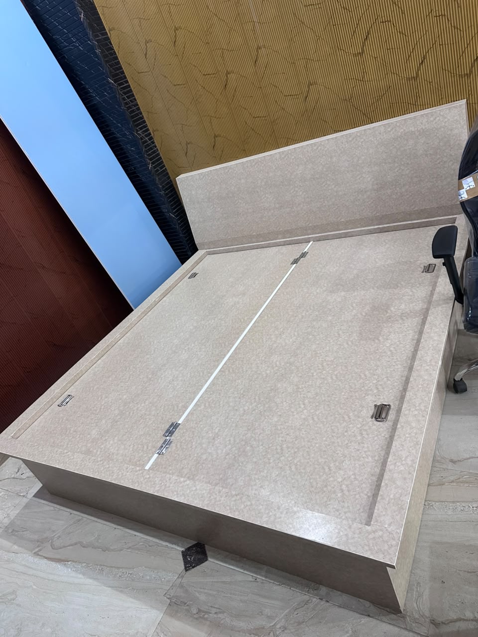 Waterproof UPVC bed frame with box storage