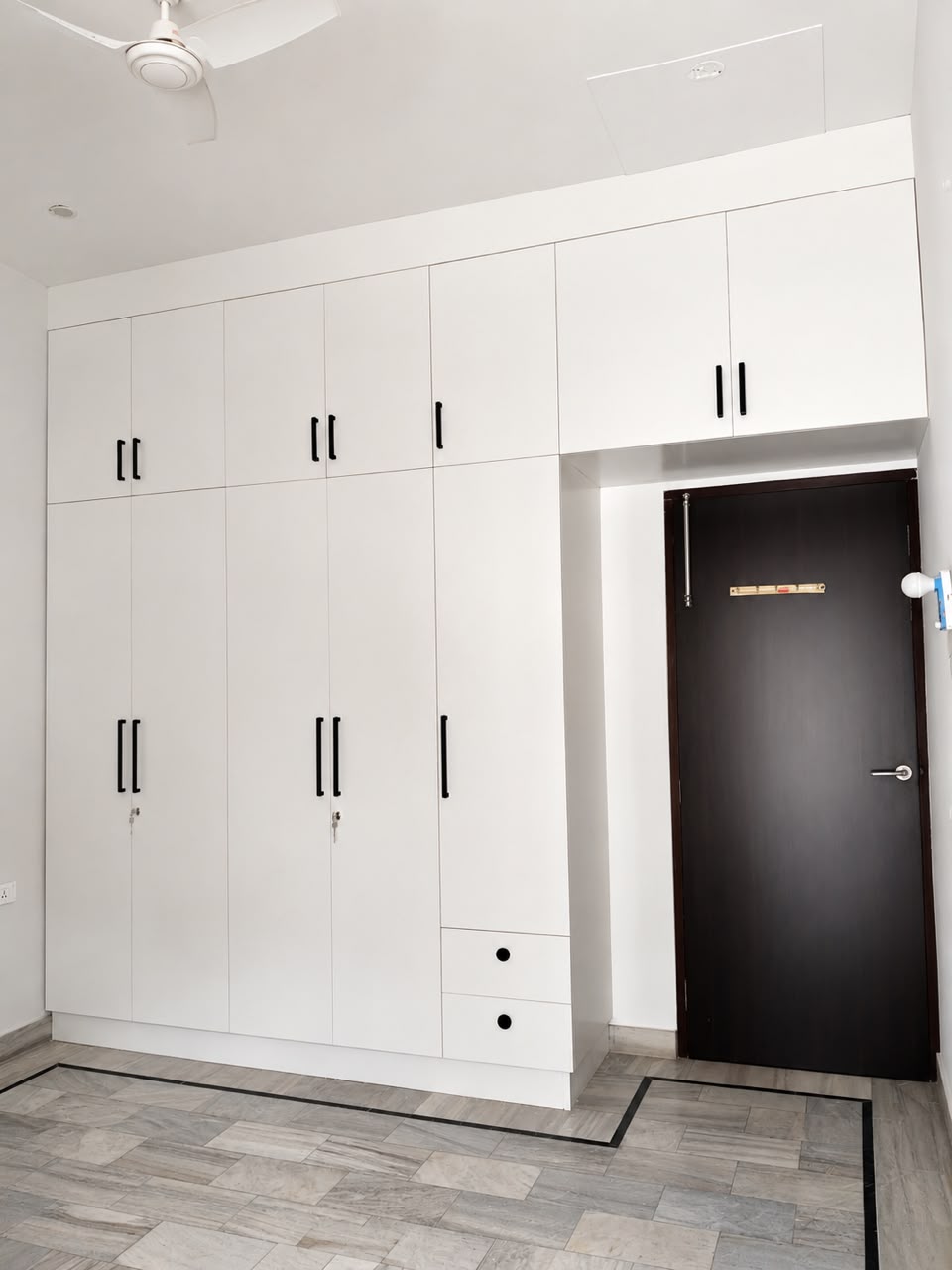 Regular Grade Greecoplast UPVC board usage in white wardrobe with lofts